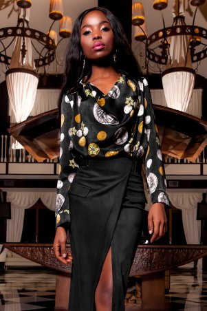 Jadone Fashion: Блуза Сальвини черный - фото 1