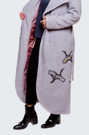 Cher Nika: Пальто с журавлями 898 - фото 5