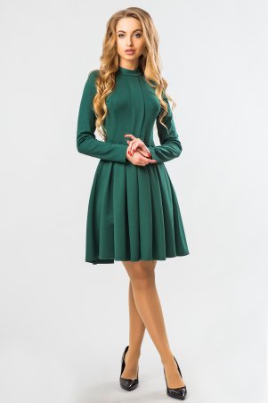 Garda: Зеленое Платье Со Складкой И Стойкой 300304 - фото 1