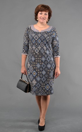 TessDress: Облегающее платье с горлом "Сусанна" 
Powder 1227 - фото 1