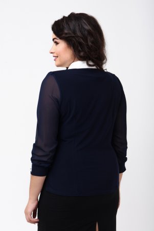Caramella: Рубашка темно-синяя с белым CR-9939 - фото 2