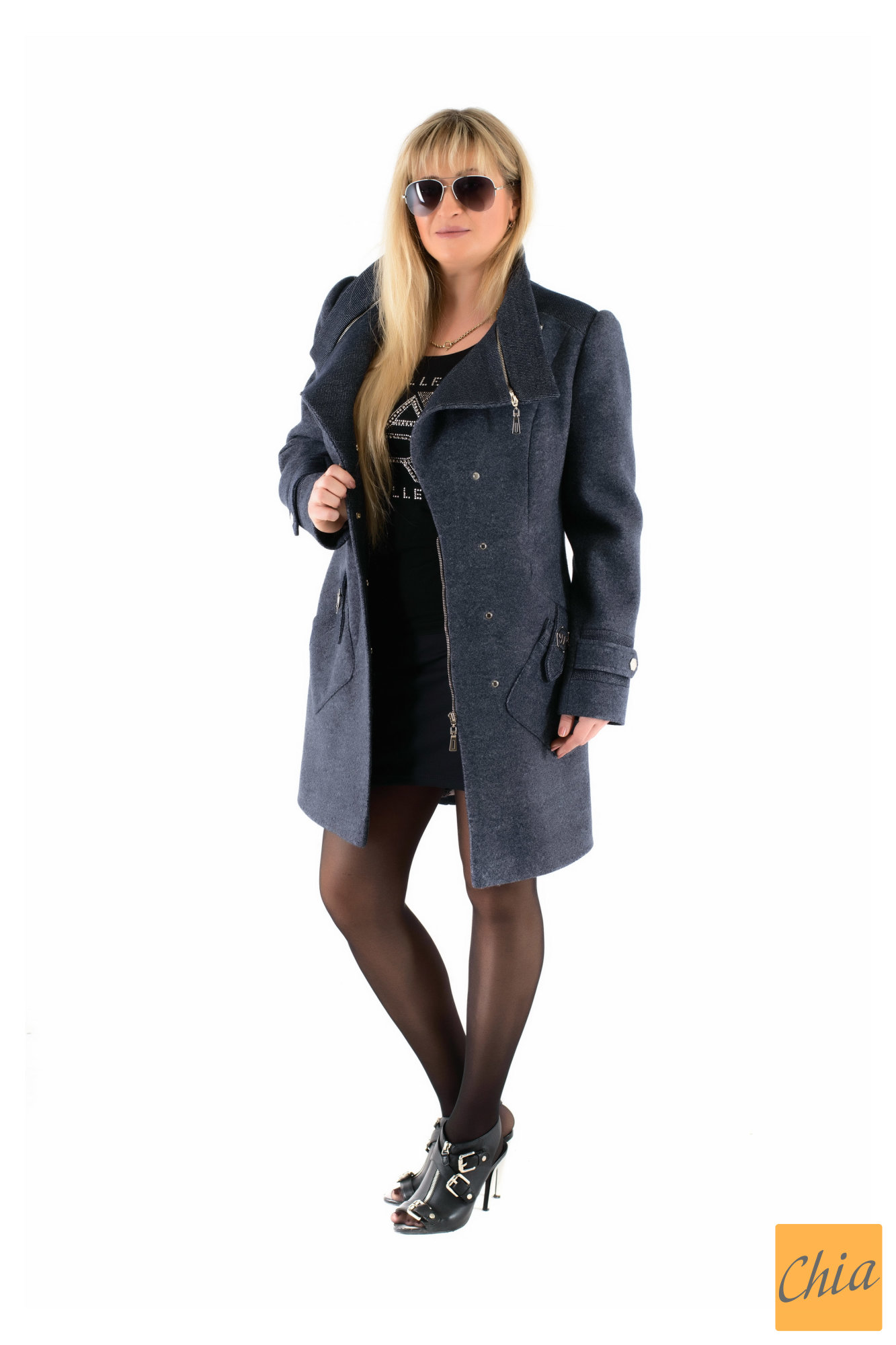 Пальто женское осень-весна «DELFI» (цвет джинса)