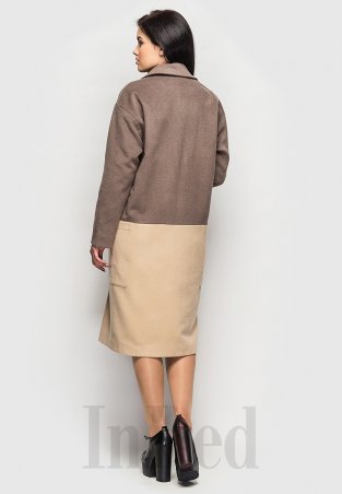 InRed: Пальто "SANDRA" бежево-коричневое 206 - фото 3