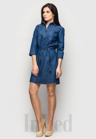 InRed: Платье-рубашка "LOVELY" синее 7316.1 - фото 1