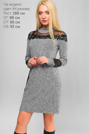 LiPar: Платье Лина Серое 3129 серый - фото 1
