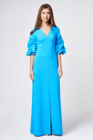 RicaMare: Вечернее платье в пол с объемными рукавами RM1855-18VP - фото 1