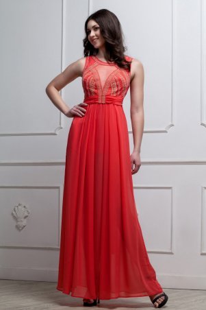 RicaMare: Длинное нарядное платье с вышивкой RM194-15VP - фото 1