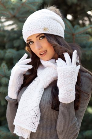 Braxton: Комплект «Афродита» (шапка, шарф и перчатки) 4322-15 - фото 1