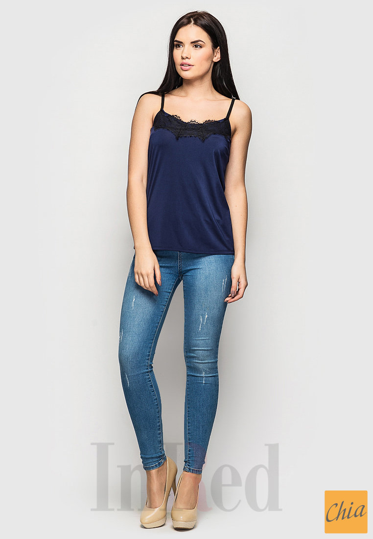 Топ "GLAM" синий