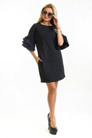 First Land Fashion: Платье Лейла черное ЕПЛ 903 ЕПЛ 0903 - фото 1