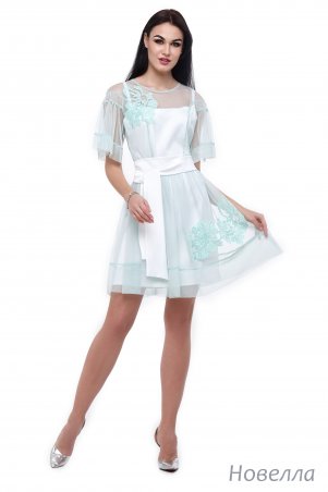 Angel PROVOCATION: Платье двойка (платье атлас + платье сетка) Новелла - фото 1