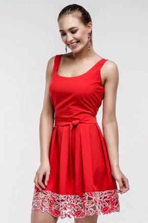RicaMare: Платье до колен с вышивкой по подолу RM142-14DD-платье - фото 1