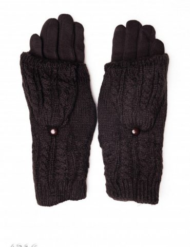 ISSA PLUS: Женские перчатки 4216_темно-коричневый - фото 1