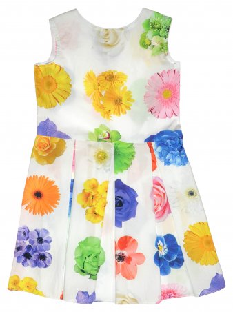 Garden baby: Платье "Яркие цветы" 2018, белый в цветах-1 45065-48 - фото 1