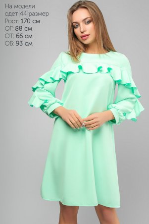 LiPar: Платье с декоративным воланом Мята 3194 мятa - фото 1