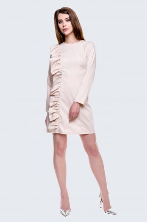 Cher Nika: Молочное платье с рюшами 931 - фото 1