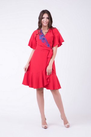 RicaMare: Легкое платье на запах с вышивкой RM1164-18DD - фото 1
