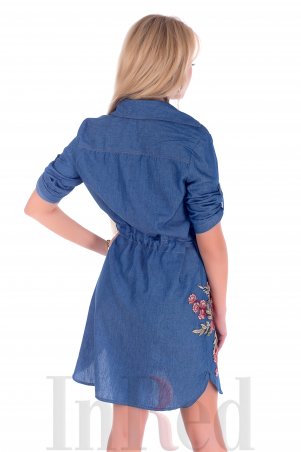 InRed: Платье-рубашка "LOVELY" синее 7316 - фото 8