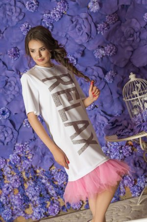 Daminika: Свободное платье-футболка "Relax" 11801 W - фото 2