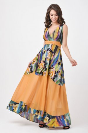 RicaMare: Летнее платье в пол с абстрактным принтом RM1196-18DD - фото 1