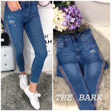 Immagine: Стильные женские джинсы с вышивкой SLIM 1031-710 - фото 1