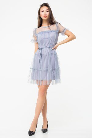 Itelle: Легка ошатна сукня сірого кольору Марина 5983 - фото 1