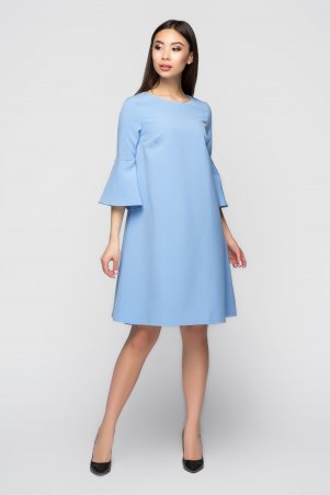 A-Dress: Голубое платье-колокольчик из крепа 70982 - фото 1