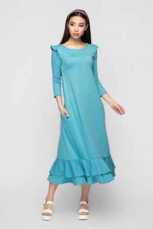 A-Dress: Платье с воланами мятного цвета 70972 - фото 1
