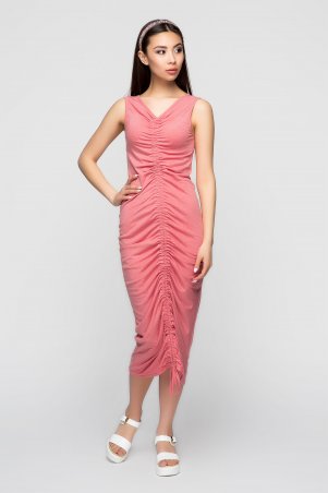 A-Dress: Розовый трикотажный сарафан с присборкой 70951 - фото 1