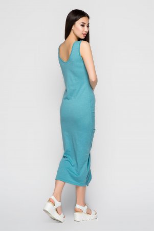 A-Dress: Оригинальный трикотажный сарафан мятного цвета 70950 - фото 2
