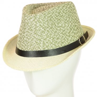 Cherya Group: Шляпа Челентанка 12017-32 зеленый-молочный - фото 1