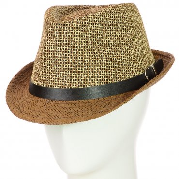 Cherya Group: Шляпа Челентанка 12017-32 бежевый-коричневый - фото 1