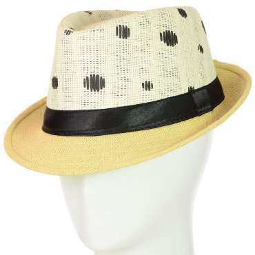 Cherya Group: Шляпа Челентанка 12017-31 черный-бежевый - фото 1