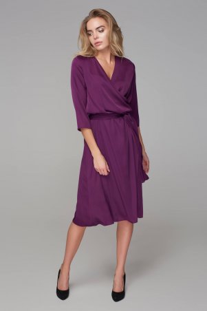 Marterina: Платье-миди с запахом фиолетовое K09P89R24 - фото 1