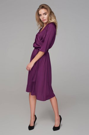 Marterina: Платье-миди с запахом фиолетовое K09P89R24 - фото 2