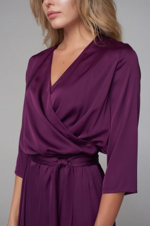 Marterina: Платье-миди с запахом фиолетовое K09P89R24 - фото 4