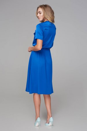 Marterina: Платье с кокеткой и коротким рукавом синее K09P43R04 - фото 3
