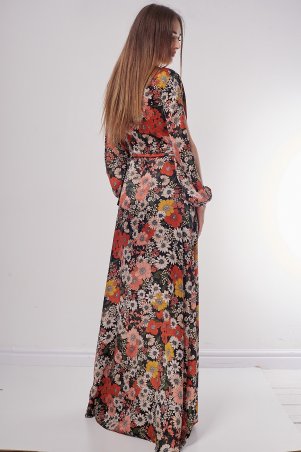 Lilo: Длинное платье на запах в цветы 2420 - фото 4