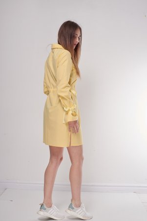 Lilo: Желтое короткое платье-рубашка 2426 - фото 2