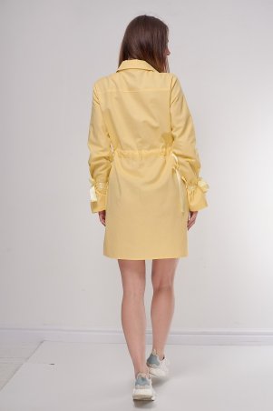 Lilo: Желтое короткое платье-рубашка 2426 - фото 3