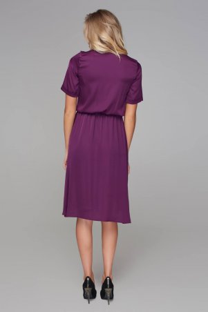 Marterina: Платье с кокеткой и коротким рукавом фиолетовое K07P43R24 - фото 2
