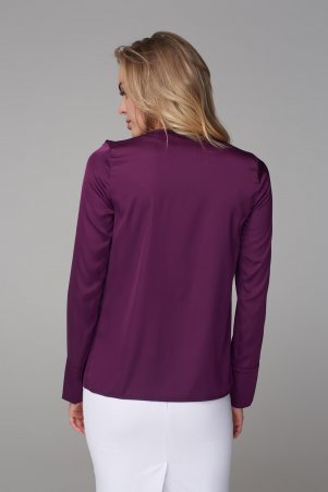 Marterina: Блуза с рукавом и воланом на кокетке фиолетовая K09BL04R24 - фото 3
