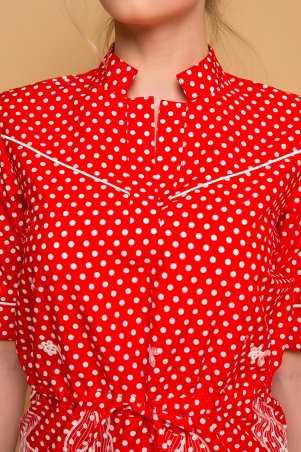 Zefir: Блуза с прошвой и кантами KATI красная - фото 8