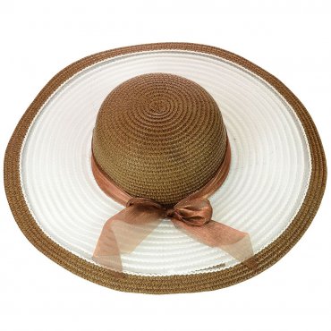 Cherya Group: Шляпа 22017-9 ткоричневый-белый - фото 1