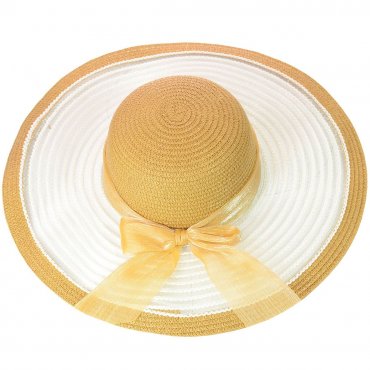 Cherya Group: Шляпа 22017-9 коричневый-белый - фото 1