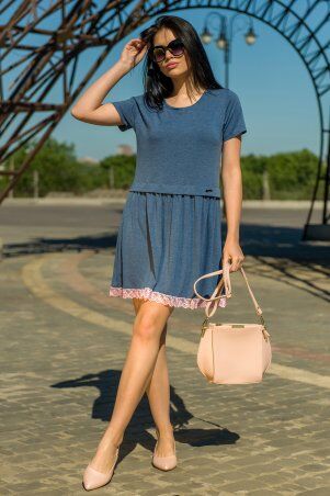First Land Fashion: Платье Орлеана синее ЗПО 1222 - фото 2