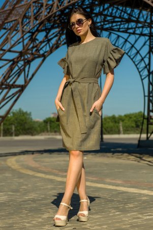 First Land Fashion: Платье Лион хаки ЗПЛ 1135 - фото 1