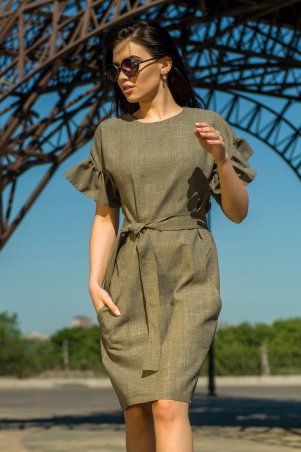 First Land Fashion: Платье Лион хаки ЗПЛ 1135 - фото 2