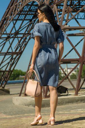 First Land Fashion: Платье Лион синее(джинс) ЗПЛ 1132 - фото 3