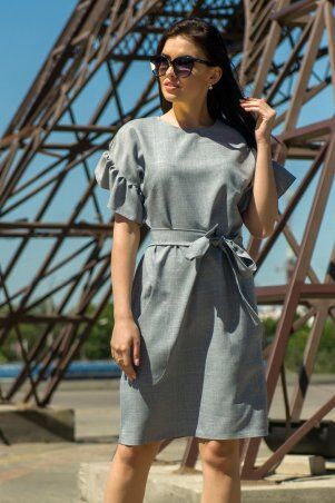 First Land Fashion: Платье Лион серое ЗПЛ 1131 - фото 1